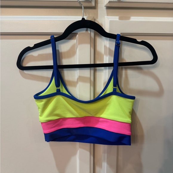 Beach Riot Neon Blue and Pink Activewear Set - Picture 3 of 7